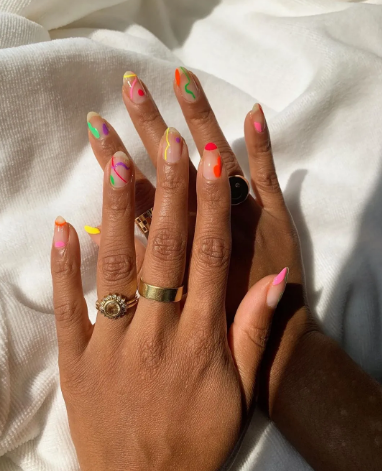 Pops of Pigment Nails