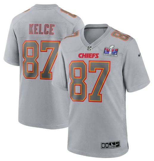 Travis Kelce Jersey Grey