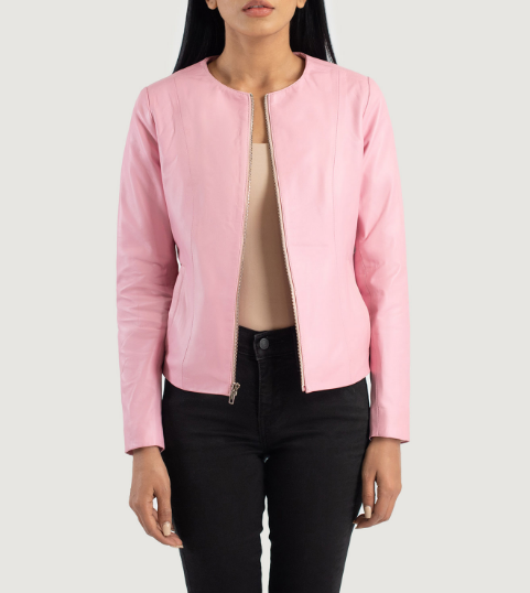 Pink Leather Jacket