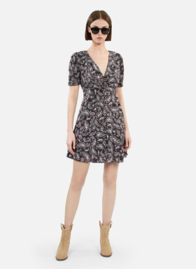 The Printed Dress with Buttons