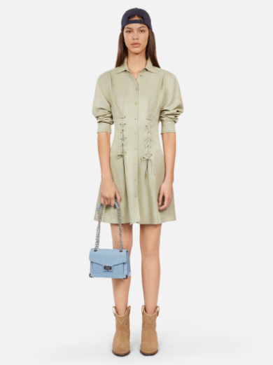 The Light Green Dress with Lacing