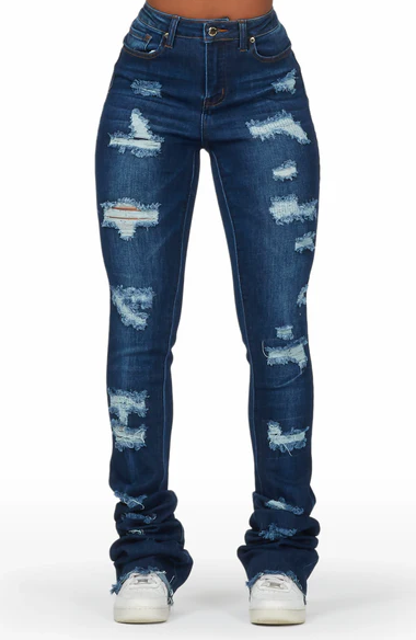 Dark Wash Super Stacked Jean