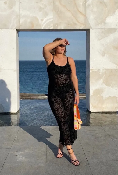 Slip Dress + Strappy Sandals