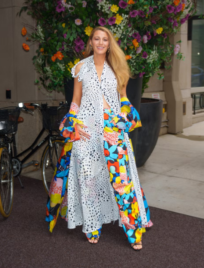 Blake Lively wearing Christopher John Rogers Dress