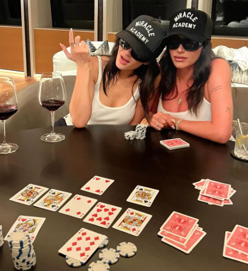 Kylie Jenner with her close friend Anastasia Karanikolaou