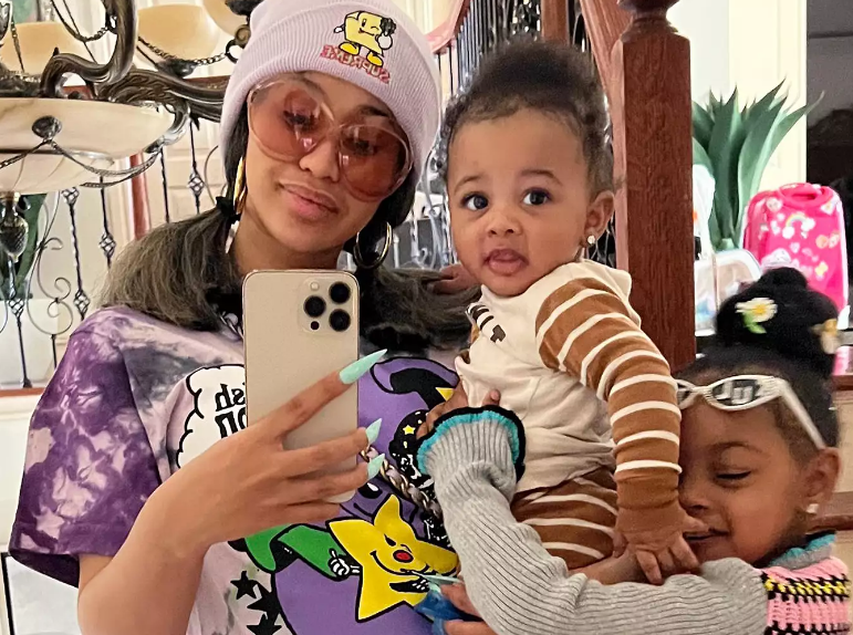 Cardi B with her kids