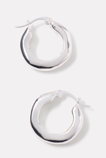 Rochelle Silver Hoops